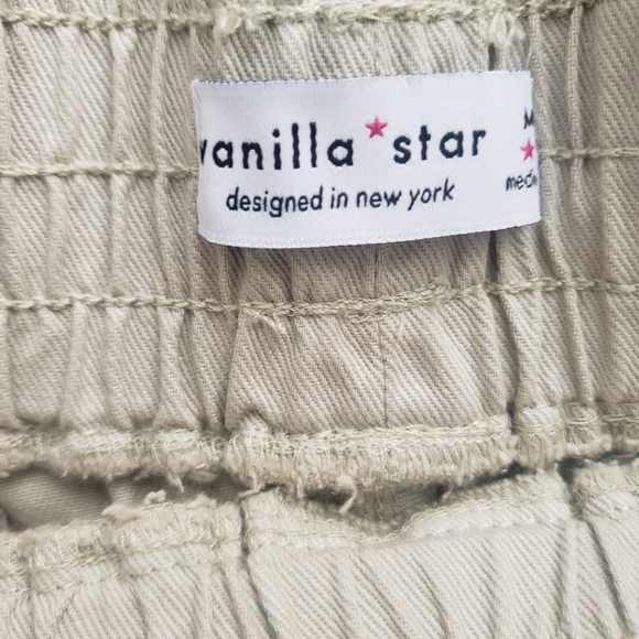 Vanilla Star Pull On Shorts Size Medium Light Beige - Picture 3 of 4